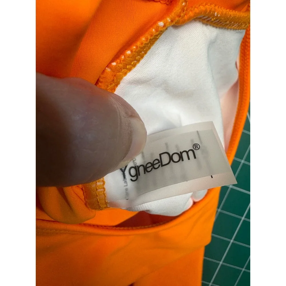 YgneeDom Kids Long Sleeve Gymnastics Leotard Orange Size 120 Dance Ballet